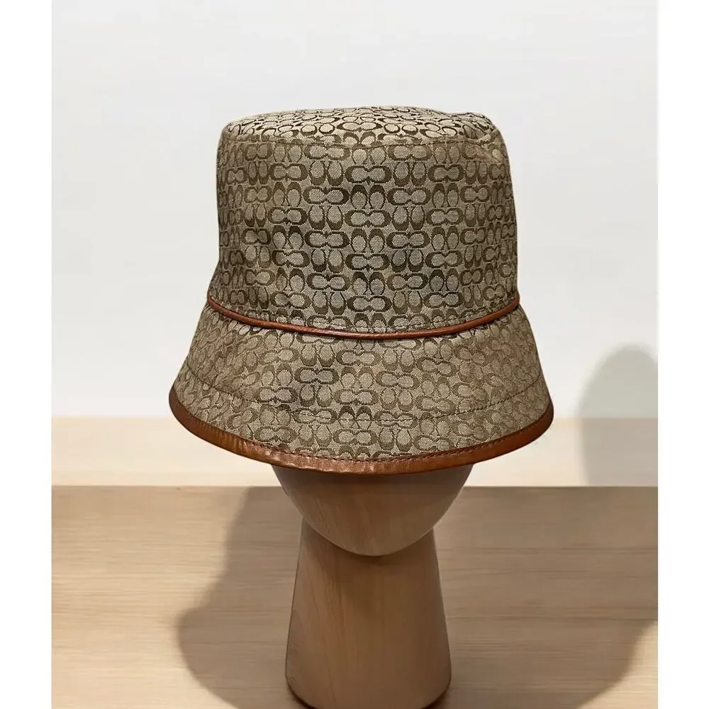 NWOT Y2K Coach Mini Signature Peaked Crusher Hat Size M/L